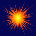 Design creates a dynamic starburst effect with sharp pointed rays extending Royalty Free Stock Photo