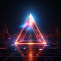 Design creativity showcased in a 3D rendering with neon rhombus