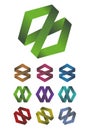 Design cross ribbon logo element