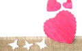 Design cut paper hearts and butterflies Royalty Free Stock Photo