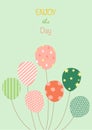 Design of cute balloon poster,template,cards,balloons,lifestyle,Vector illustrations