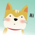 Design of a cute little dog in a soft colour background for any template and social media post