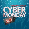 Design cyber Monday, vector graphics for the site Royalty Free Stock Photo