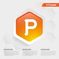 Vitamin P icon Drop collection set, cholecalciferol. golden drop Vitamin complex drop. Medical for heath Vector illustration