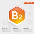 Vitamin B2 icon Drop collection set, cholecalciferol. golden drop Vitamin complex drop. Medical for heath Vector illustration