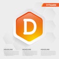 Vitamin D icon Drop collection set, cholecalciferol. golden drop Vitamin complex drop. Medical for heath Vector illustration