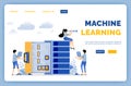 Design of database in supporting machine learning performance in data processing and systems. vector illustration can be used for