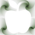 design for decoration with abstract pieces forming an apple