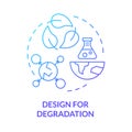 Design for degradation blue gradient concept icon