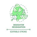 Design for degradation green concept icon