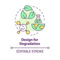 Design for degradation multi color concept icon