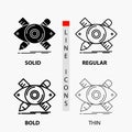 design, designer, illustration, sketch, tools Icon in Thin, Regular, Bold Line and Glyph Style. Vector illustration Royalty Free Stock Photo