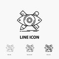 design, designer, illustration, sketch, tools Icon in Thin, Regular and Bold Line Style. Vector illustration Royalty Free Stock Photo