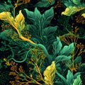 Organic pattern inspired by the interconnected network of veins in leaves. AI Generated