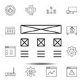 design, development, grid icon. Simple thin line, outline vector element of Web Design Development icons set for UI and UX, Royalty Free Stock Photo