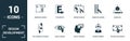 Design Development icon set. Monochrome sign collection with collaborative design, visual design, visual thinking, brainstorming