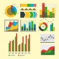 Design diagram chart elements vector illustration of business flow sheet graph infographics data template Royalty Free Stock Photo