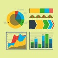 Design diagram chart elements vector illustration of business flow sheet graph infographics data template