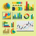 Design diagram chart elements vector illustration of business flow sheet graph infographics data template Royalty Free Stock Photo
