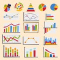 Design diagram chart elements vector illustration of business flow sheet graph infographics data template Royalty Free Stock Photo