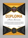 Design diploma or certificate. Vertical template. Vector