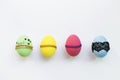 Design Easter egg collections on white background Royalty Free Stock Photo