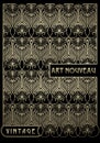 Design element in art nouveau style. High-quality hand-drawn work.