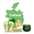 Design element for feast of Saint Patrick Day Royalty Free Stock Photo