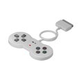 Gamepad 3d model. Isometric 3d rendering of retro wired video game controller