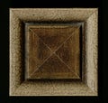 Old picture frame isolated on black background Royalty Free Stock Photo