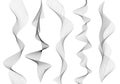 Design element wavy ribbon from many parallel lines02