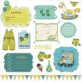 Design elements for baby scrapbook Royalty Free Stock Photo