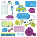 Design elements for baby scrapbook