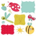 Design elements for baby scrapbook