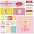 Design Elements - Baby Shower Nautical Theme Royalty Free Stock Photo