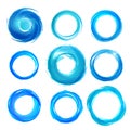 Design elements in blue colors icons. Set 5 Royalty Free Stock Photo