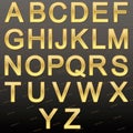 Design elements - gold 3D font. Royalty Free Stock Photo