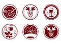 Design elements -- grape stamps