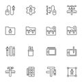 Design elements line icons set Royalty Free Stock Photo