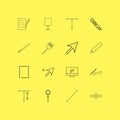 Business linear icon set. Simple outline icons
