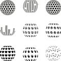 Design elements, logo collection, abstract sphere, design elements collection, different spheres