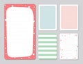 Design elements for notebook, diary, stickers and other template.vector,illustration. Royalty Free Stock Photo