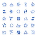 Design elements set. Abstract blue icons Royalty Free Stock Photo