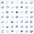 Design elements set. Abstract blue icons Royalty Free Stock Photo