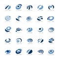 Design elements set. Abstract blue icons Royalty Free Stock Photo