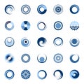 Design elements set. Abstract blue icons Royalty Free Stock Photo