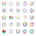 Design elements set. Abstract circle multicolor icons