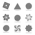 Design elements set. Abstract graphical icons. Royalty Free Stock Photo