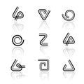 Design elements set. Abstract graphical symbols Royalty Free Stock Photo