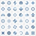 Design elements set. 36 abstract icons